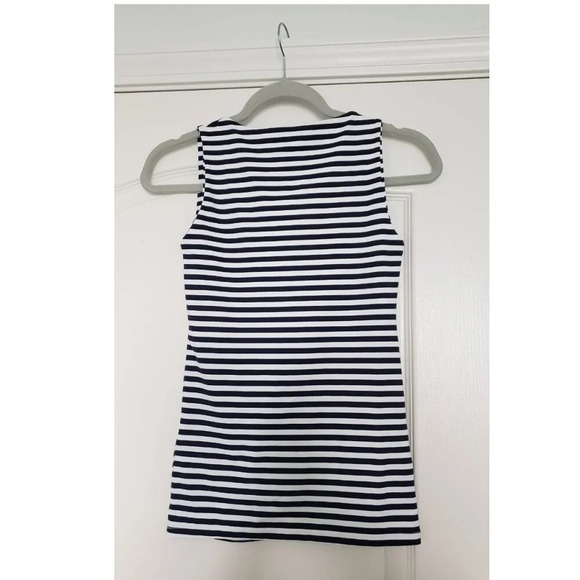 Zara Slinky White  and Navy Striped Tank Top Size Small - Picture 10 of 10
